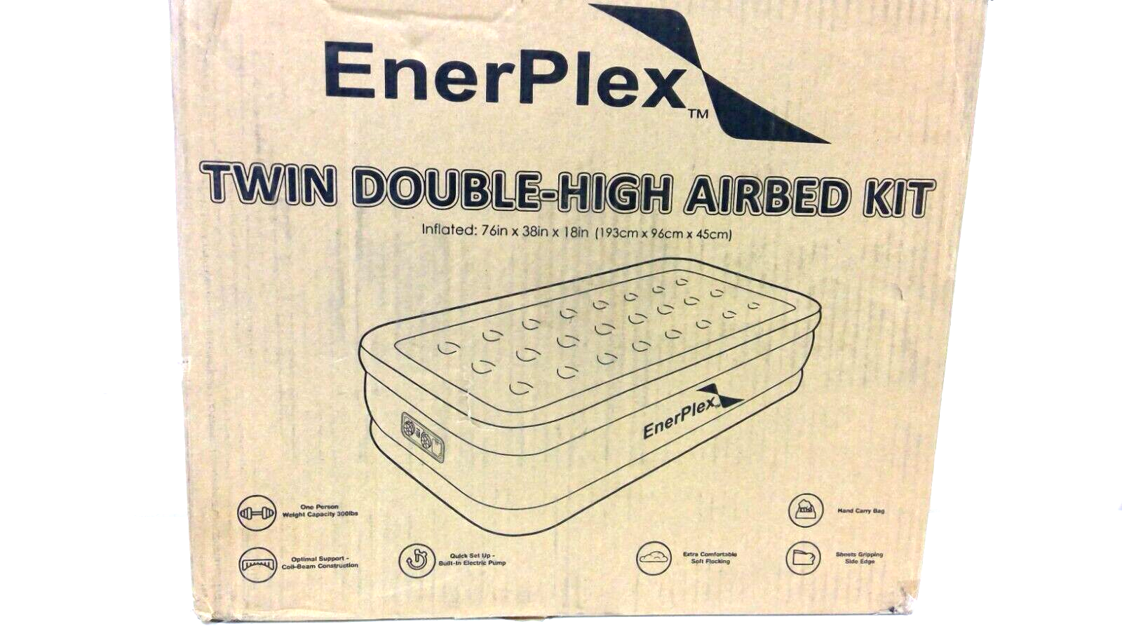 EnerPlex Twin Air Mattress with Builtin Pump 18 Inch Double Height Inflata... Inflatable