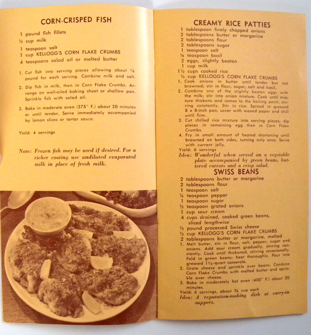 Kelloggs Corn Flakes Cereal Recipe Coll. & K. Kelloggs Corn Flake Crumb