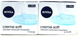 2 Packages Nivea Creme Soft Care 3 Count 3.5 Oz Each Soap Bars - $20.99