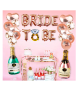 Rose Gold bachelorette Party Decorations Bridal Shower Decorations Bride... - $23.99