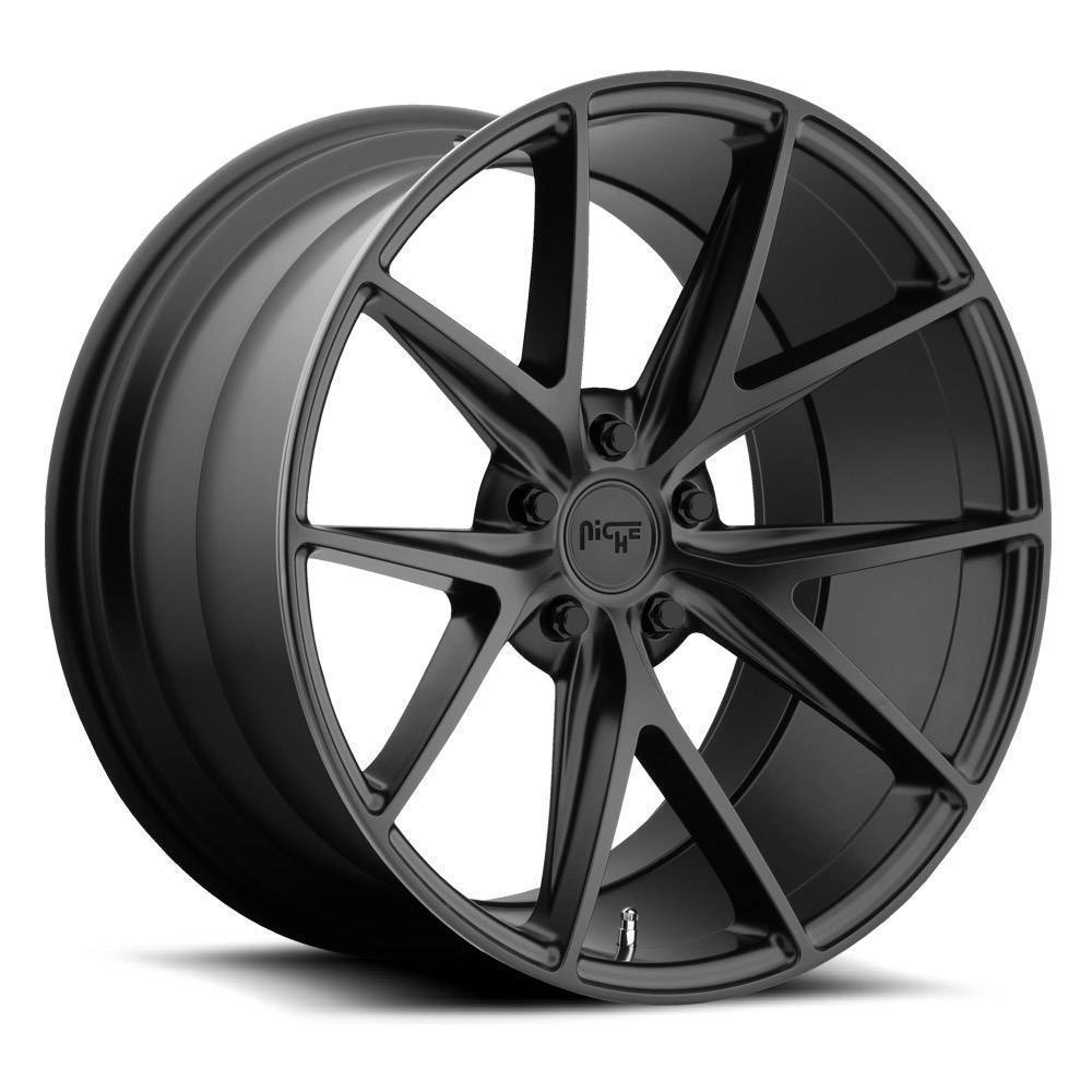 One 20x9 Niche Misano M117 5x108 38 Matte Black Wheels Rims - Wheels