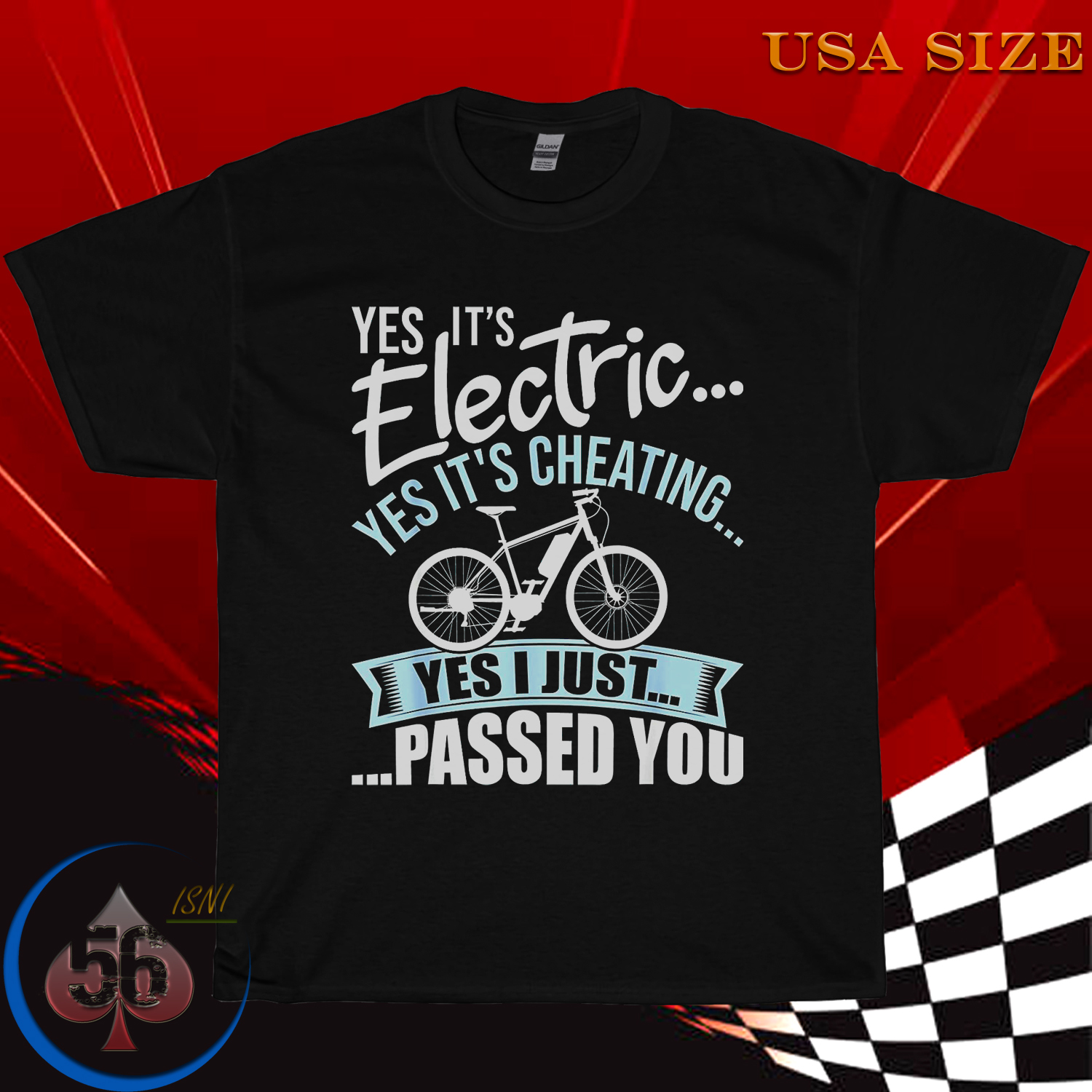 Yes It's Electric Yes It's Cheating E-Bike Electric Bicycle T-Shirt