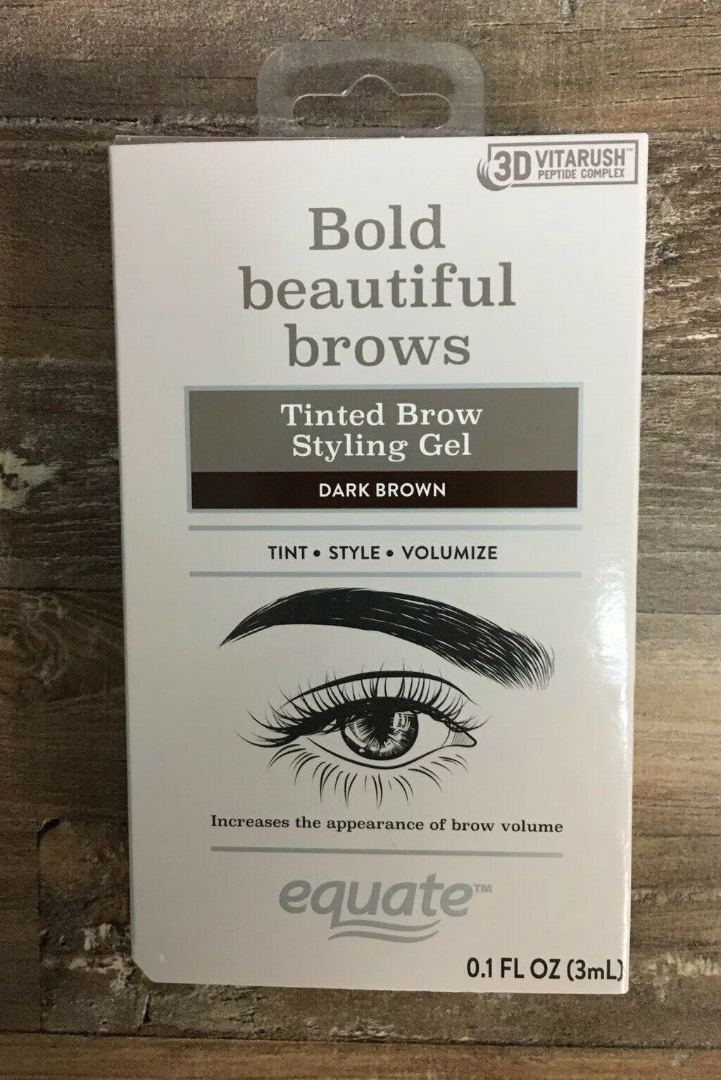 Equate Bold Beautiful Brows Tinted Brow Styling Gel(Med Or Dark Brown).1 oz /3ml Eyes