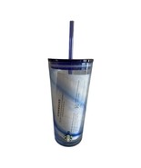 Starbucks Siren Mermaid Recycled Glass Blue Swirl Cold Cup Tumbler Grand... - $38.61
