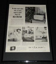 1955 RCA Victor Clock Radio Framed ORIGINAL 11x17 Advertising Display  - $59.39