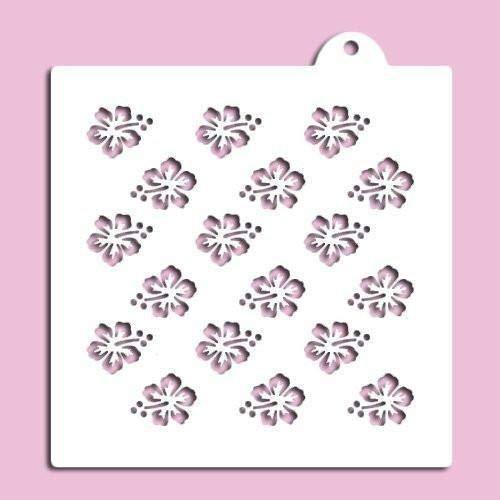cheapcookiecutters Hibiscus Pattern Stencil-One Piece Only