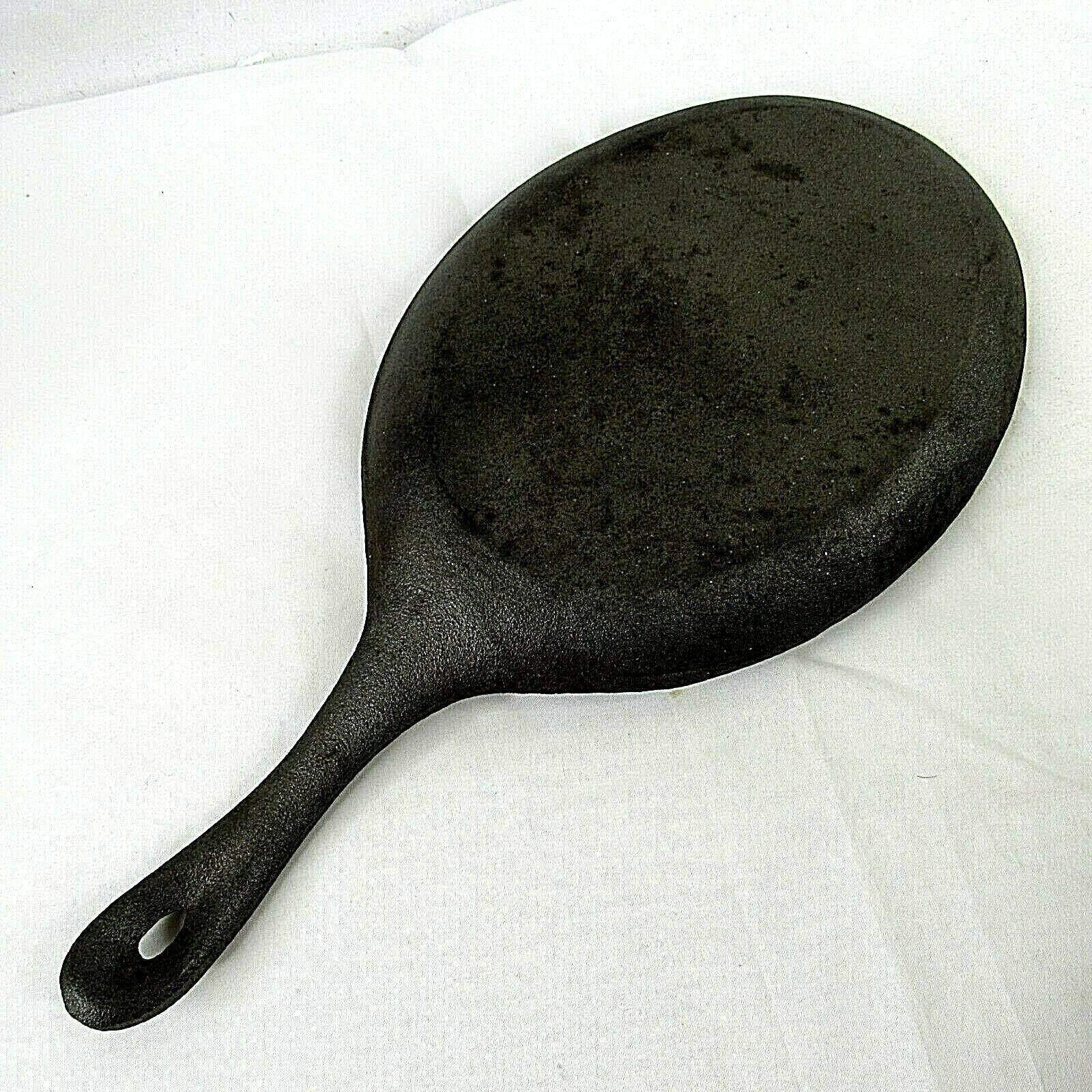 Cast Iron Sizzle Skillet Server Frying Pan Oval 9.5" x 7" Fajita
