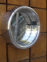 NauticalMart Vintage Aviator Cowling Mirror - Spitfire Wall Mount (18")