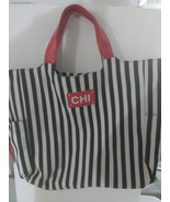 CHI Beach Bag Large Weekender / Hairstylist / Makeup Tote Bag B&amp;W Stripes - $39.99