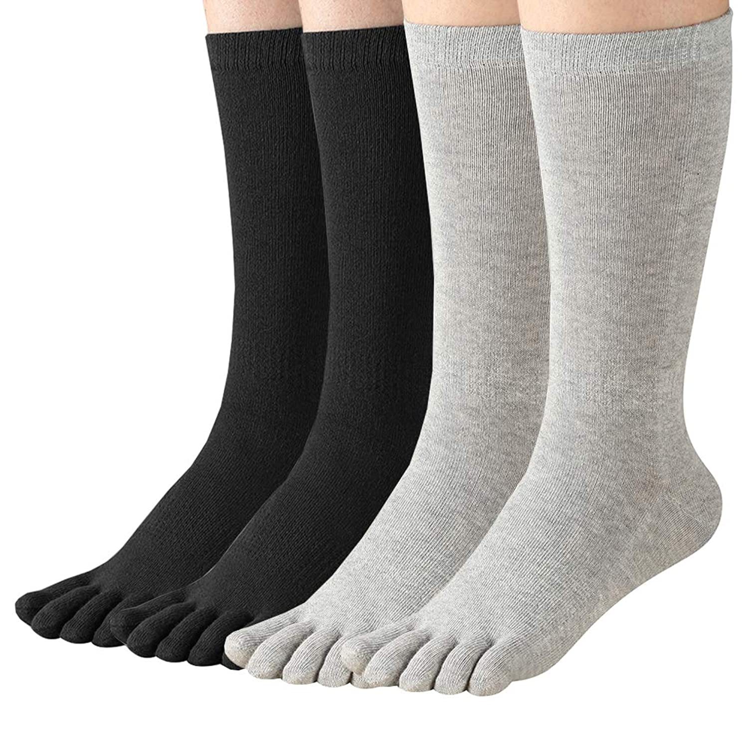 Women'S Toe Socks For Running Five Finger Socks With Cotton Athletic 4