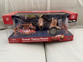 Disney Parks Cars Land Tractor Tipping Playset with Mater and Lighting McQueen image 3