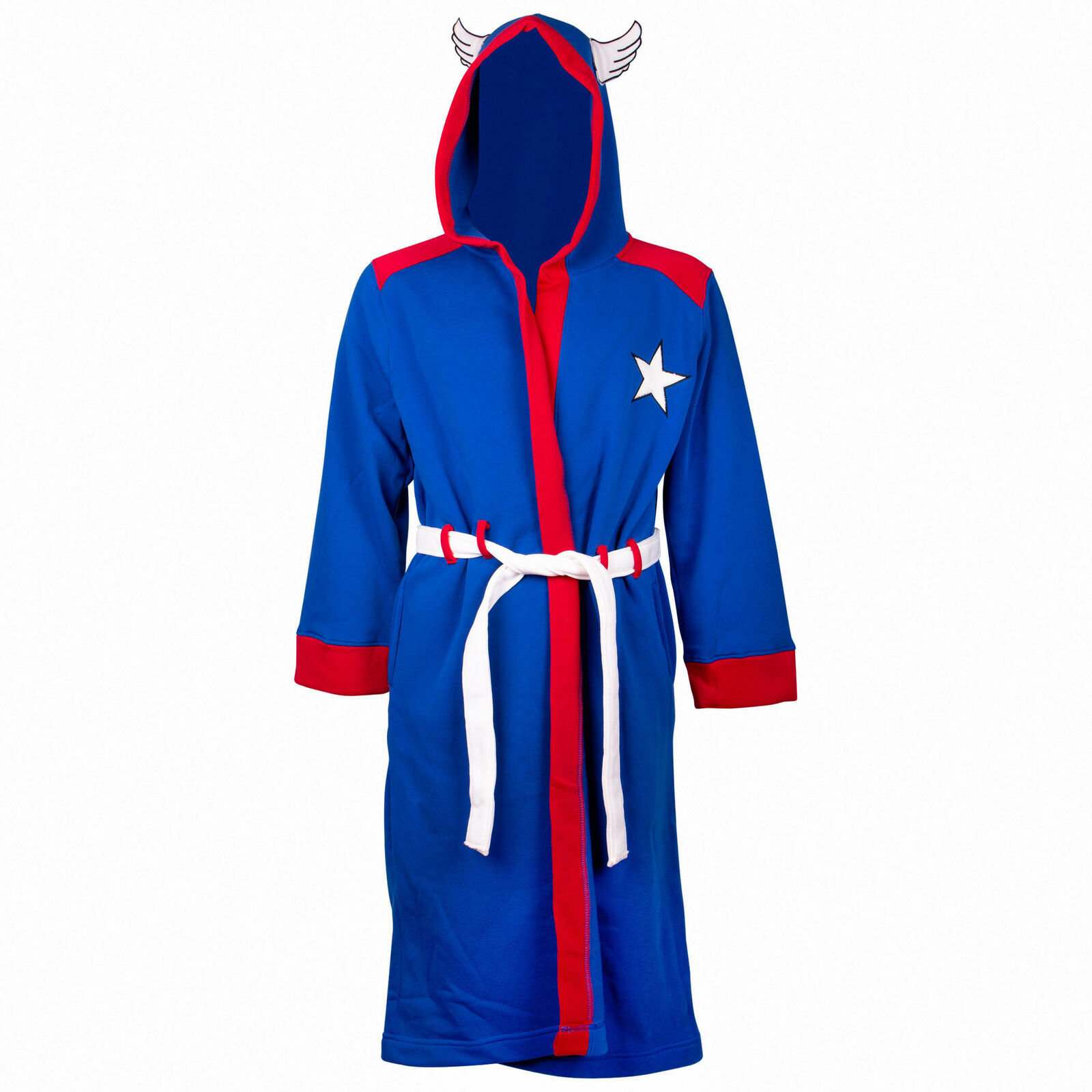 Captain America Minimalist Costume Robe Blue Sleepwear & Robes