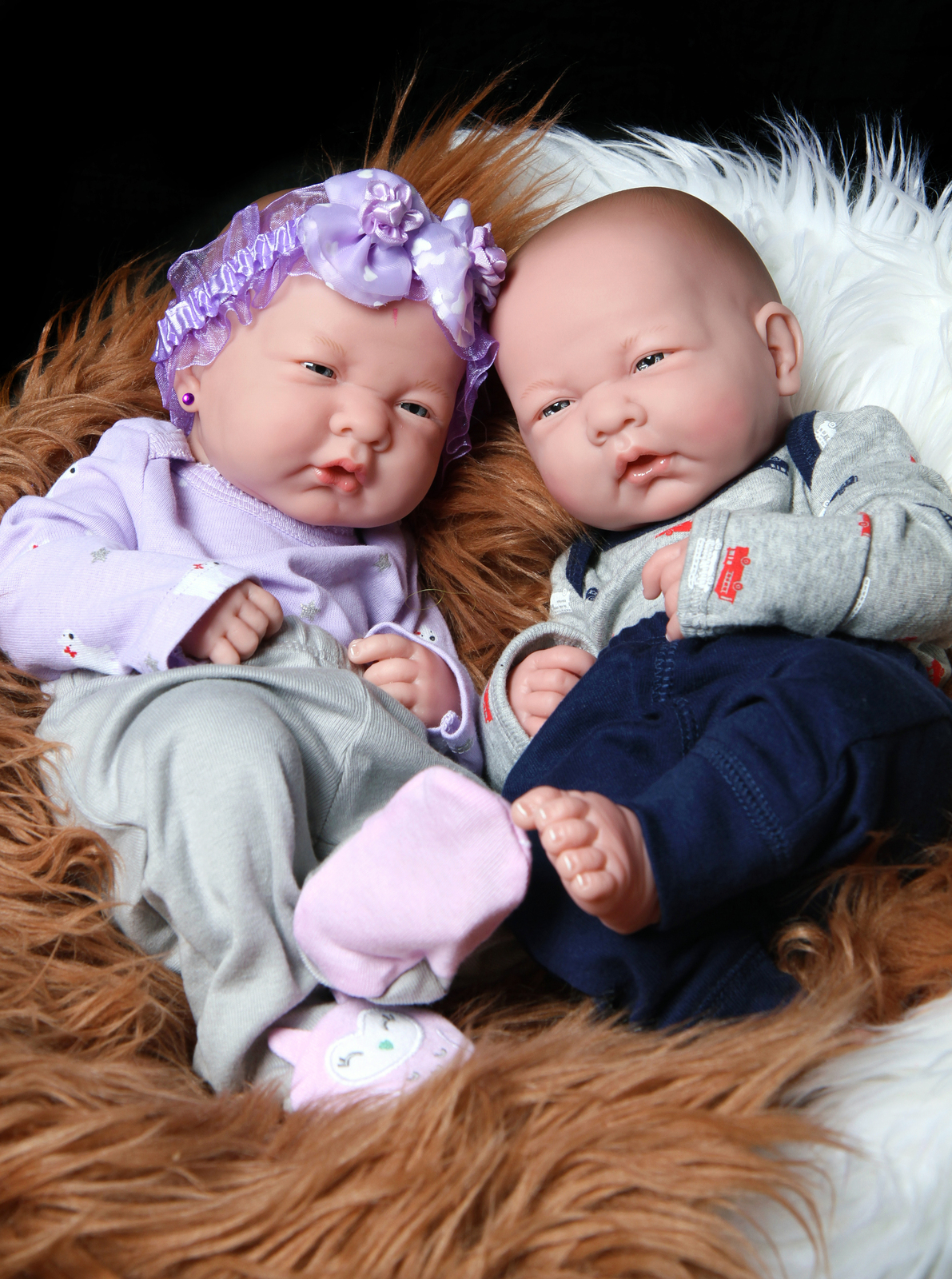 Reborn Preemie Dolls 20" Lifelike Bathable Full Body Silicone Reborn Dolls Twins 