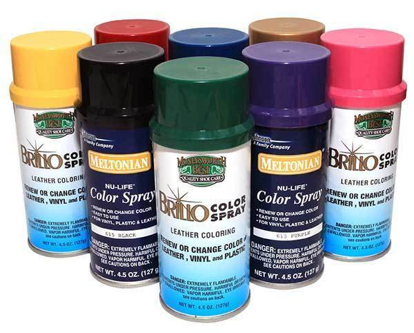 2 Cans of Color Spray Shoes Boots Leather Vinyl 4.5oz  All Colors