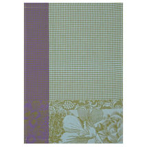 Le Jacquard Francais Fleurs a Croquer Chlorophyll Green Kitchen Hand Towel  - $21.50