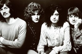 Led Zeppelin Poster 24X36 in Robert Plant Jimmy Page John Bonham Paul Jones OOP image 1