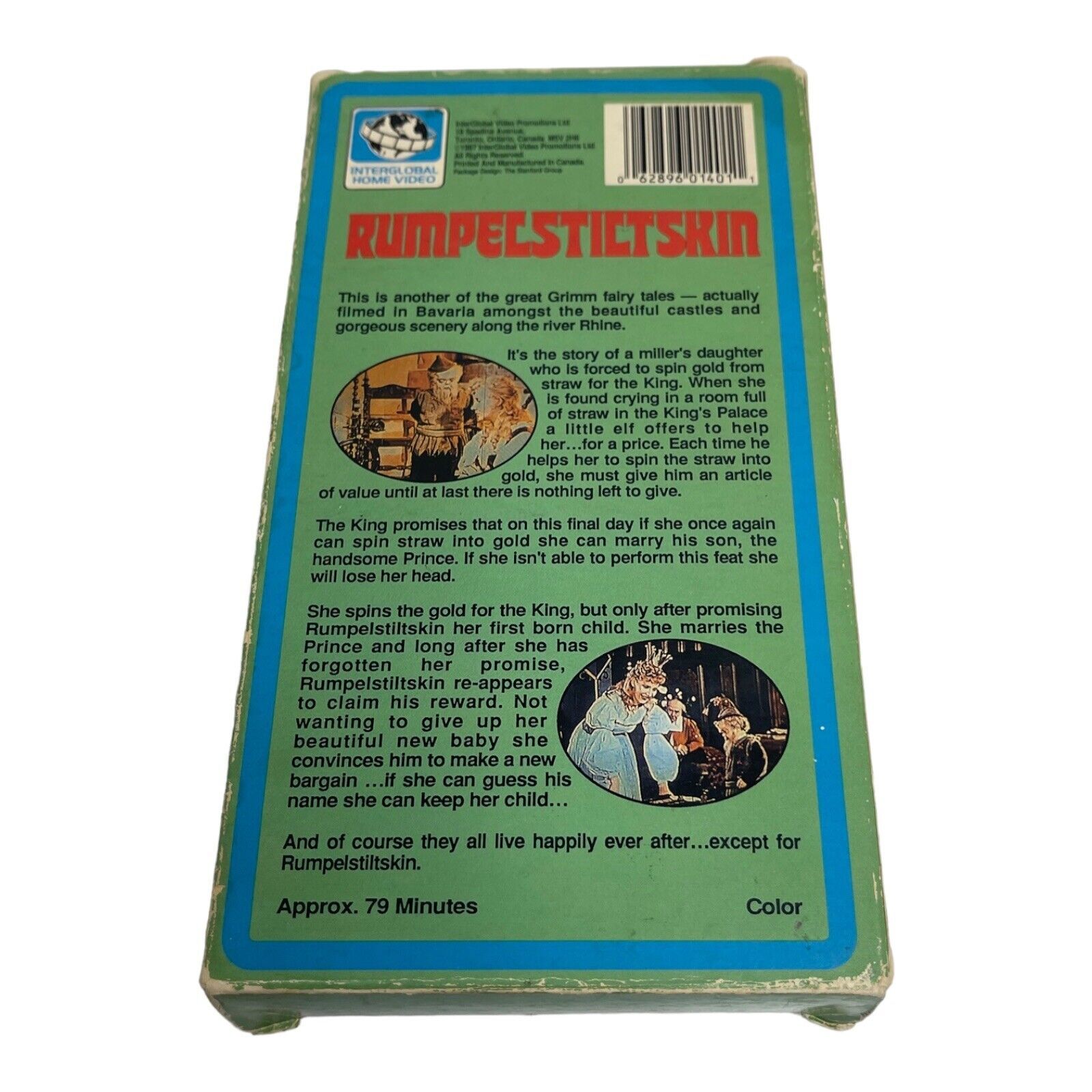 Rumpelstiltskin VHS Tape Cartoon Fairy Tale Interglobal Home Video Tape