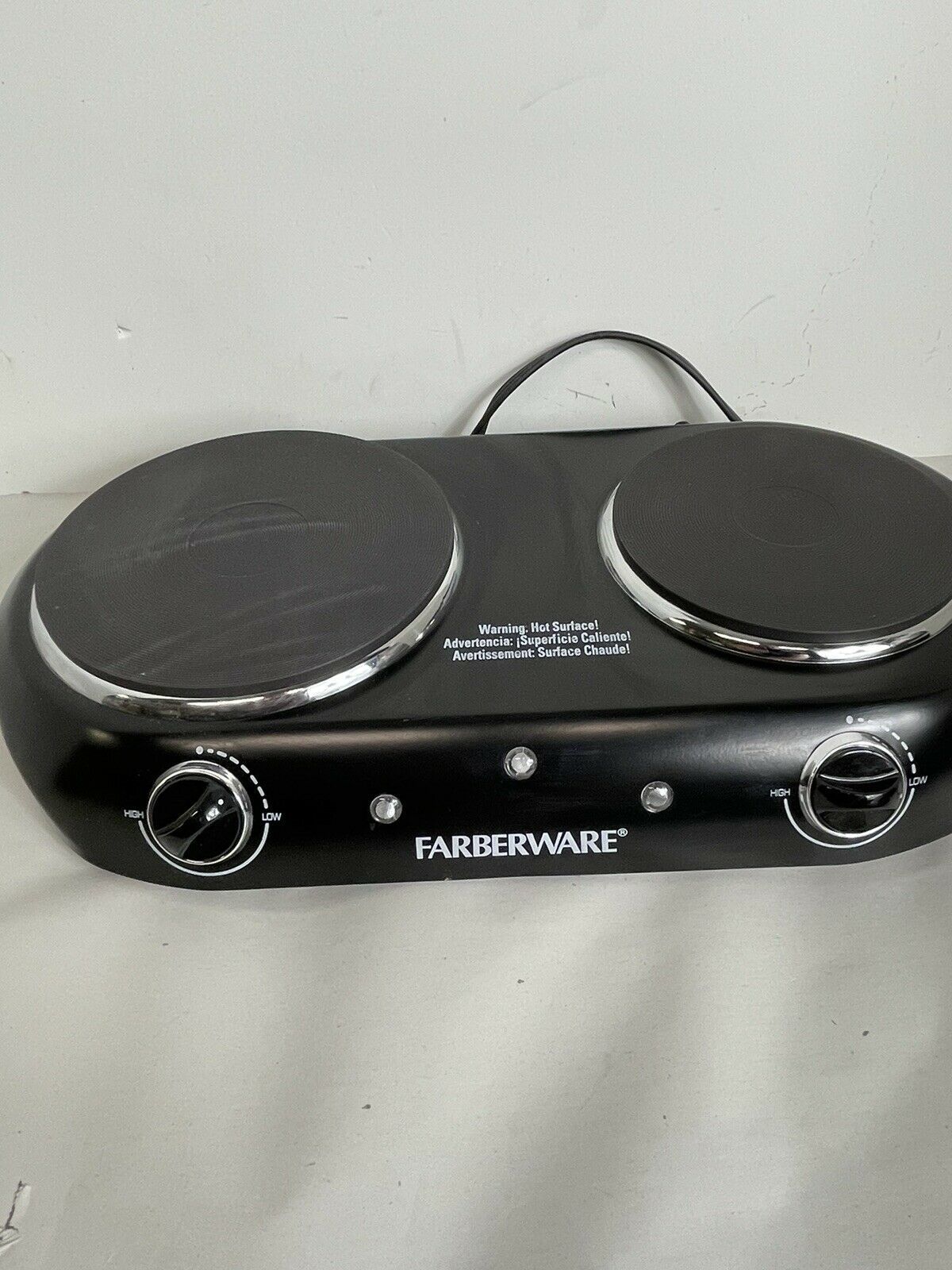 Farberware Royalty 1800 W Double Burner Black Electric Cooktop