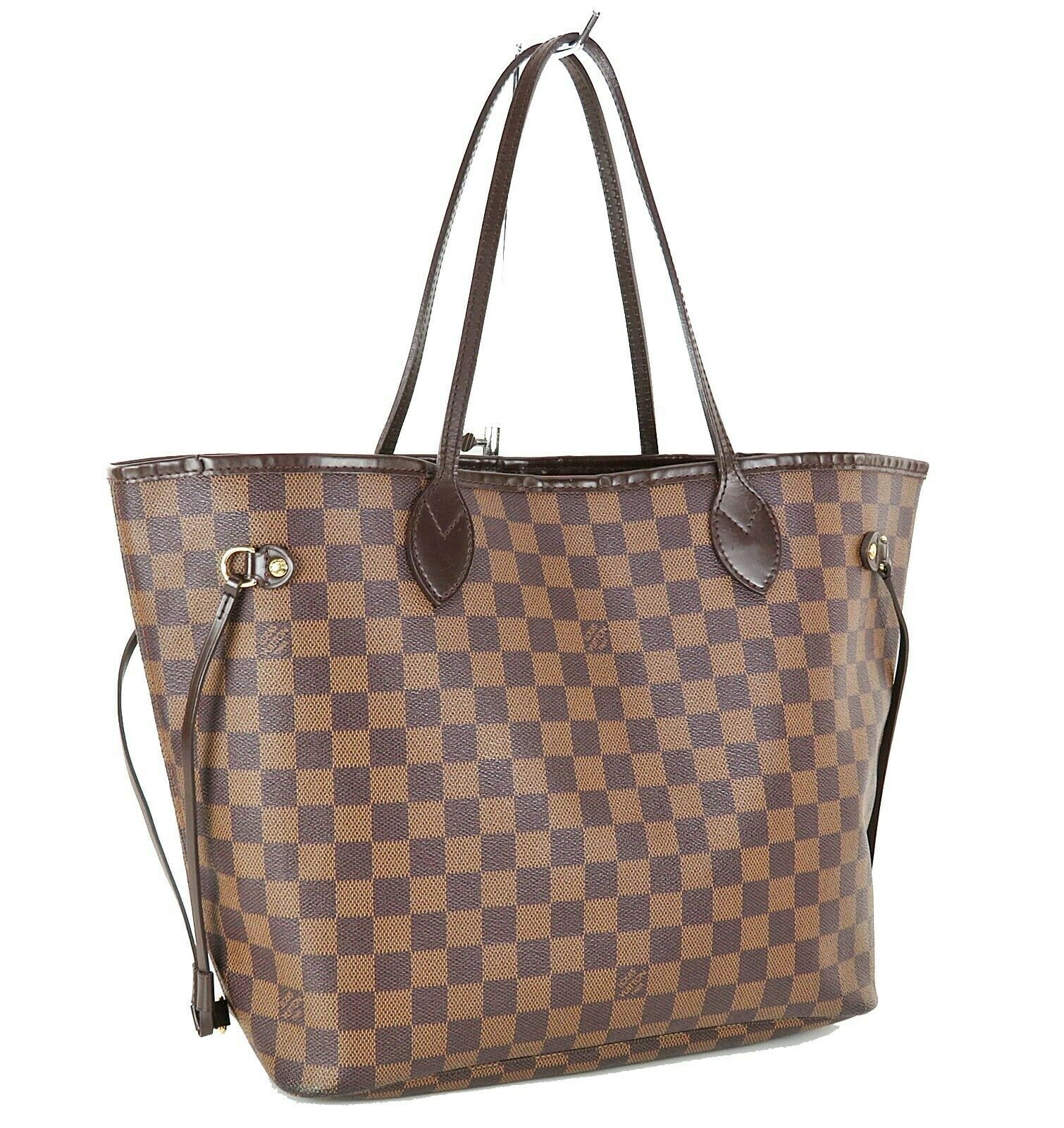 Authentic LOUIS VUITTON Neverfull MM Damier Ebene Tote Bag Purse #34370 - Women&#39;s Bags & Handbags
