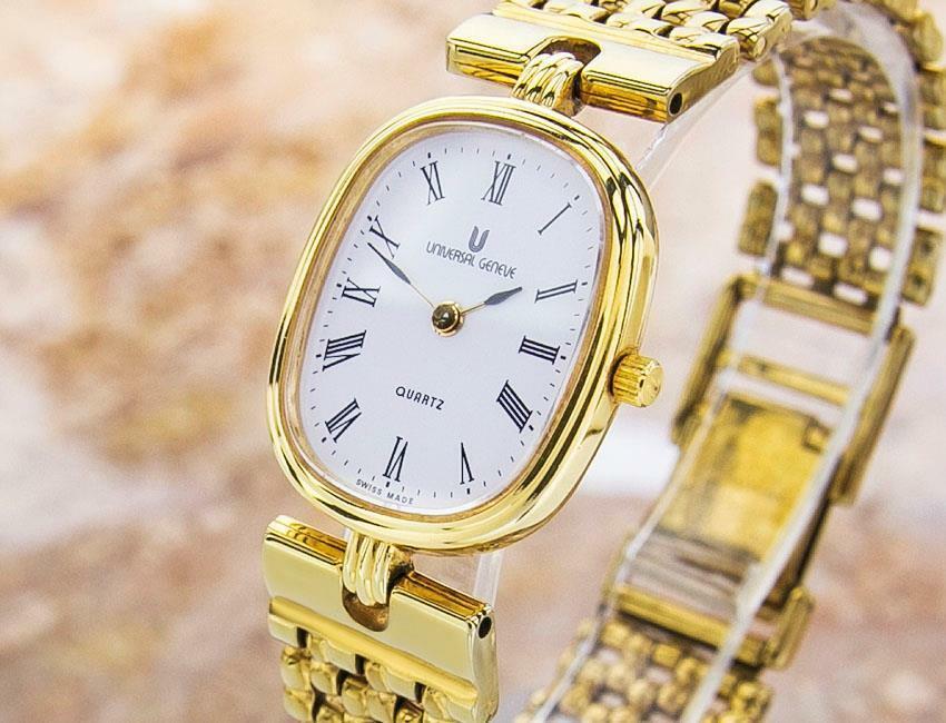 Universal Geneve Swiss Made Ladies Gold Plated Original Dress Watch
