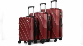 Luggage 3 Piece Set Suitcase 360 Spinner Hardshell Lightweight  Lock 20&quot;... - $133.64