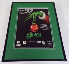 The Grinch 2000 Playstation Sega Framed 11x14 ORIGINAL VIntage Advertisement