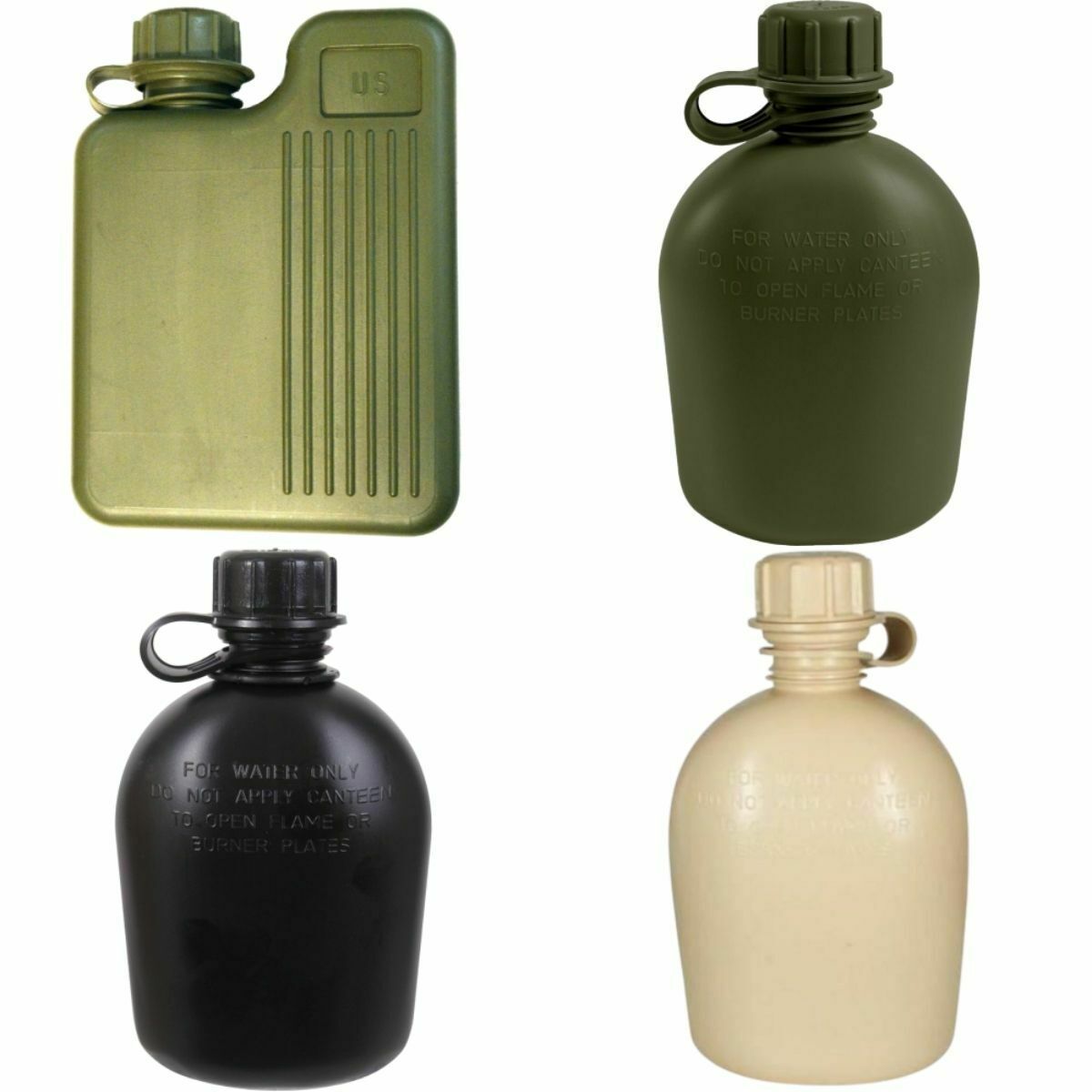 I QUART WATER CANTEEN Official Durable Military Plastic Army Genuine GI