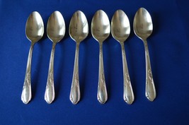 Wm A Rogers Oneida Meadowbrook Aka Heather 1936 Set of 6 Teaspoons - $17.82