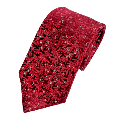 Primary image for Givenchy Gentleman Paris Men's Necktie Silk Tie Steve Gordon's Red Floral 58.5"