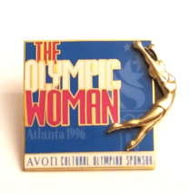 VTG The Olympic Woman Lapel Pin Atlanta 1996 Avon Cultural Olympiad Sponsor - $13.99