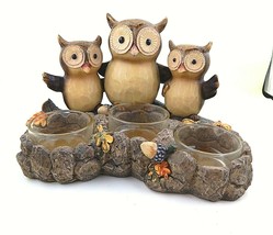 Yankee Candle Three Owl Tealight Candle Holder 2012 - $18.99