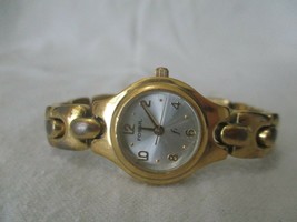 Fossil Goldtone Bracelet Watch Metal Link Band - $89.00