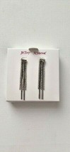 Betsey Johnson Silver Tone Dangle Drop Earrings Fringe Chandelier Crystals - $59.97