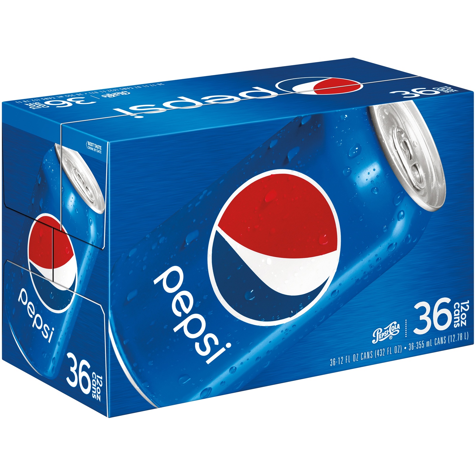 Pepsi Cola Soda Cans - 12 Fl. Oz. (36 Cans)