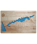 Mona Lake, Michigan - Laser Cut Wood Map - $86.50+