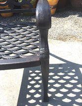 Outdoor dining chairs set of 6 cast aluminum patio furniture rust free image 4