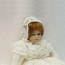 Toddler Dressed White Silk Dress HOXB504 Heidi Ott Hat Lace Dollhouse Mi... - $66.93