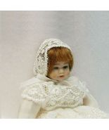 Toddler Dressed White Silk Dress HOXB504 Heidi Ott Hat Lace Dollhouse Mi... - $66.93