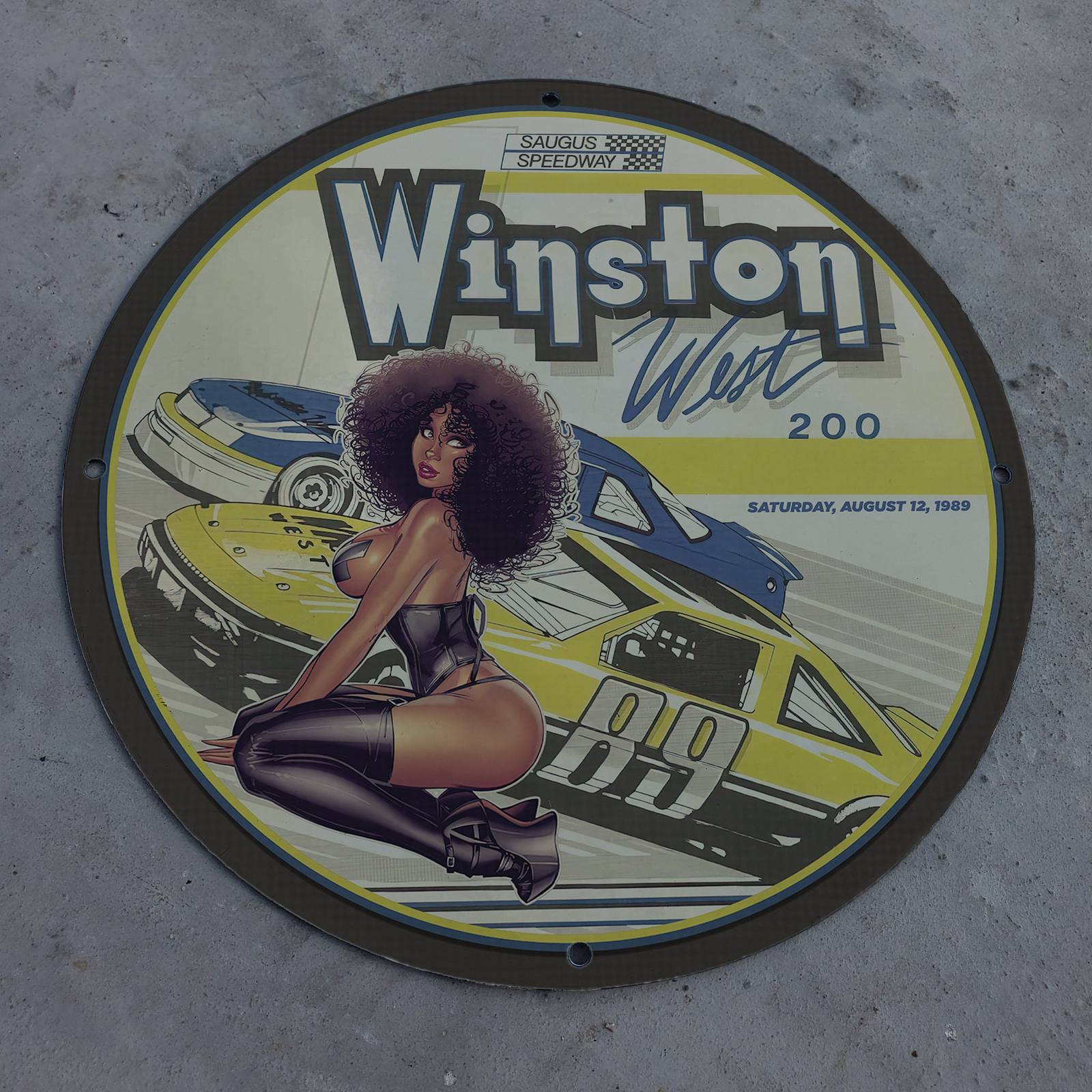 1989 Vintage Style Winston West Saugus Speedway Fantasy Porcelain