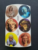 Vintage 1983 New 6 Different Original Marilyn Monroe Stickers 1 Sheet NO... - $12.99