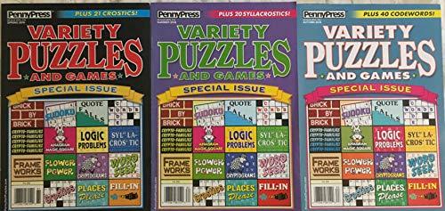 Lot of 3 Penny Press Variety Puzzles And Games Special Issue Full Size ...