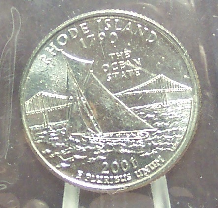 2001 P Rhode Island Quarter  *MINT CELLO*  **FREE SHIPPING**