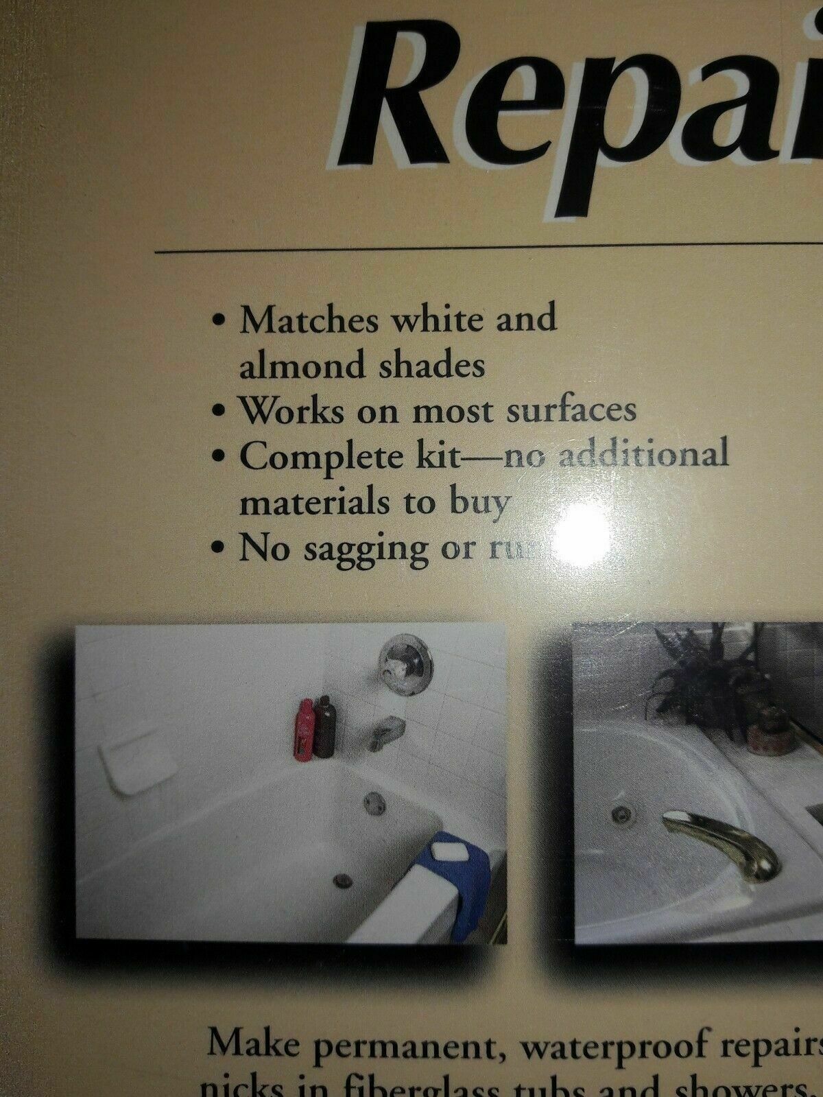 Fiberglass Bondo Repair Resin Kit Boat Tub Marine Bathtub Chip Shower