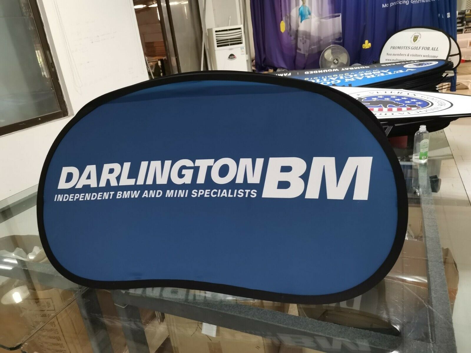 Custom Horizontal Pop Up Banner Double Sided Advertising Board Sign 6.