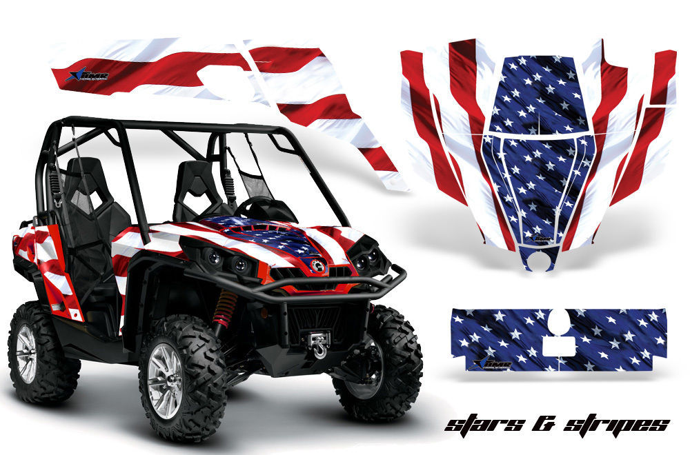 UTV Graphics Kit SXS Decal Sticker Wrap For CanAm Commander 800 1000