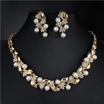 Imitation  Necklace Earrings Dubai Wedding Jewelry Set for Women Dresses Accesso - $21.27