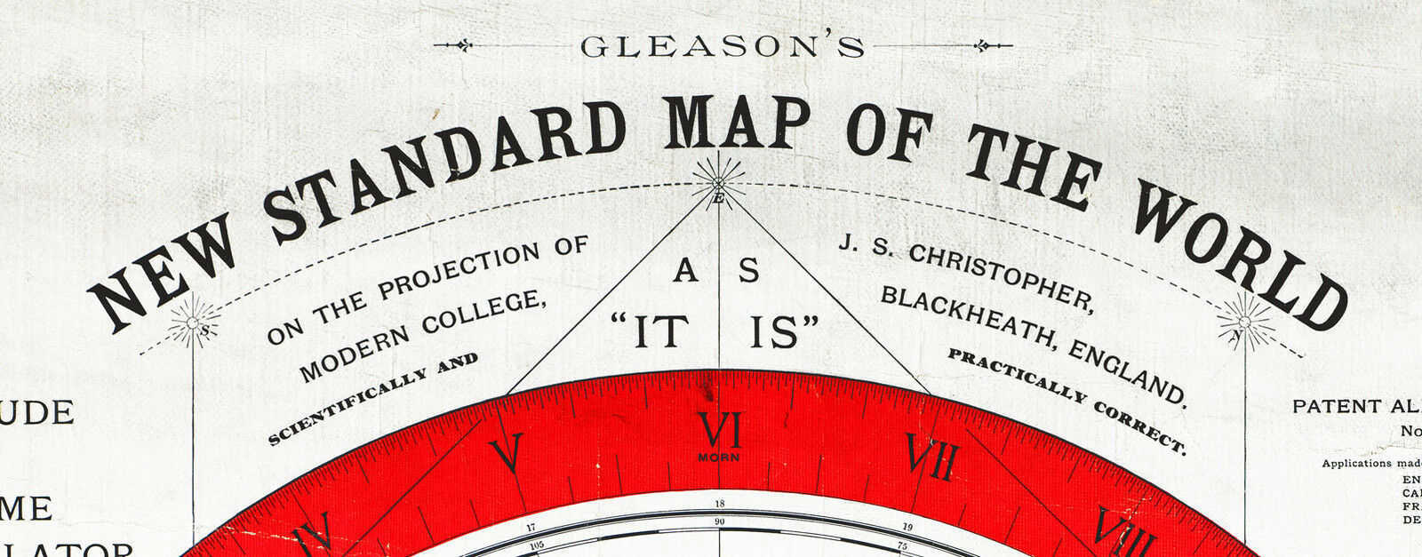 Flat Earth Map Gleason S 1892 New Standard And 50 Similar Items