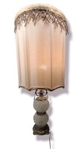 Vintage 1972 Ef & Ef Industries Double Globe Crystal Lamp - 537X - 24" Tall image 2