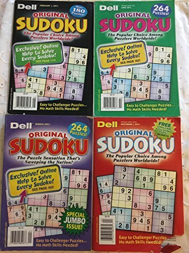 Lot of 5 Original Sudoku DELL Penny Press FAST SHIP $20.95 retail JUMBO Variety Lot of 5 Original Sudoku DELL Penny Press FAST SHIP $20.95 retail JUMBO Variety