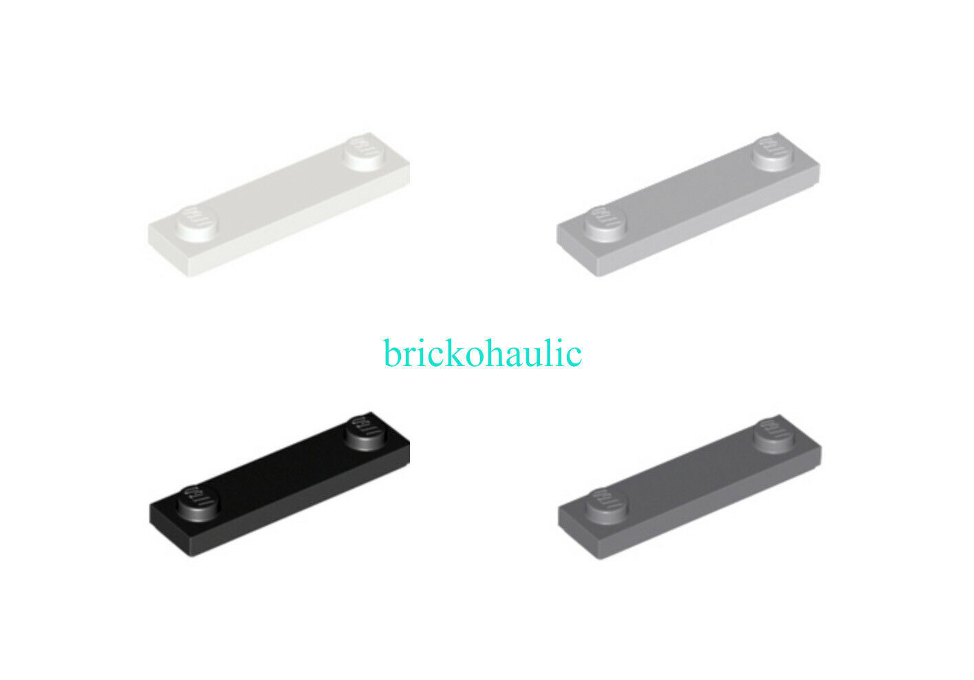 New LEGO Lot of 6 White 1x4 Edge Stud Plates
